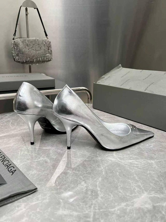 Женские кожаные туфли на каблуке Balenciaga premium