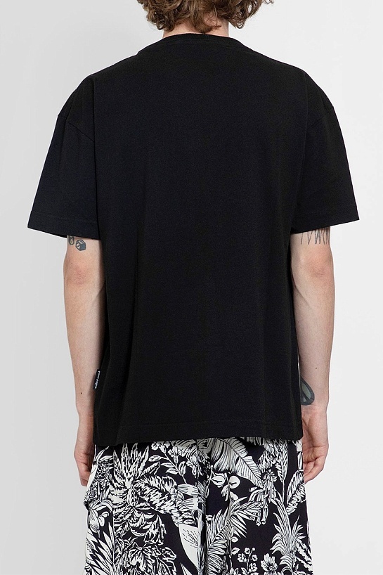 Чёрная оверсайз футболка Palm Angels Boxer Bob graphic-print
