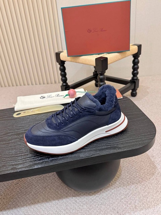 Кроссовки с мехом Loro Piana Week End Walk Evo premium