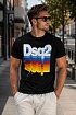 Чёрная мужская футболка Dsquared2 logo-print