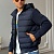 Тёмно-синяя куртка Tommy Hilfiger с вязанными рукавами logo-embroidered