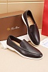 Мужские кожаные лоферы Loro Piana Summer Walk - Brown