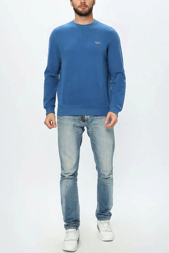 Мужской синий свитшот Paul & Shark