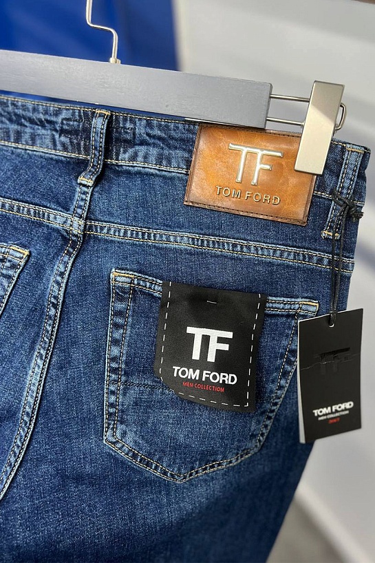 Мужские джинсы синего цвета Tom Ford regular fit