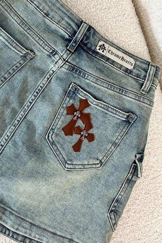 Женская джинсовая юбка Chrome Hearts