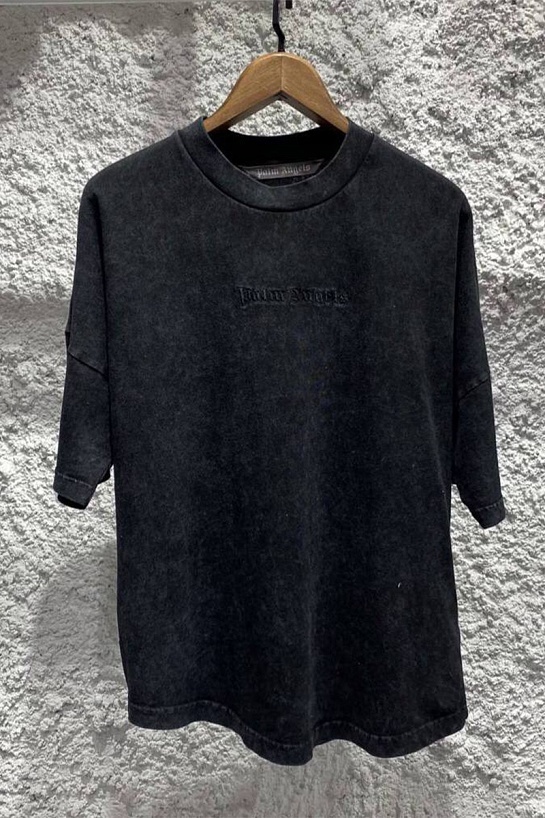 Чёрная оверсайз футболка Palm Angels