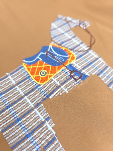 Мужская коричневая футболка Hermes premium   