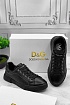 Кожаные кроссовки Dolce & Gabbana Portofino - Black