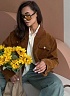 Женский вельветовый бомбер MIU MIU