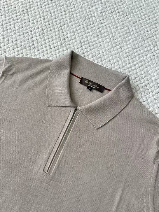 Мужское серое поло Loro Piana premium