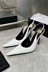 Женские кожаные туфли на каблуке Yves Saint Laurent premium