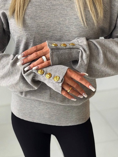 Женский трикотажный свитер Schiaparelli Premium - Grey   