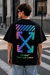Чёрная оверсайз футболка Off-White Flash Date Camera