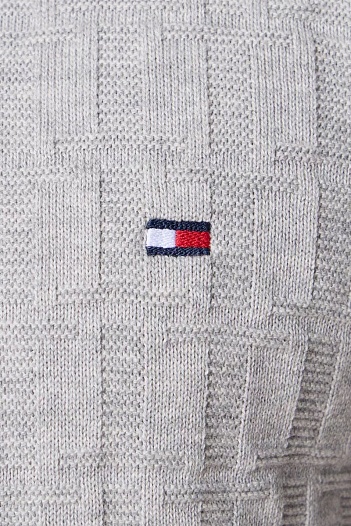 Мужской джемпер Tommy Hilfiger logo-embroidered - Grey   