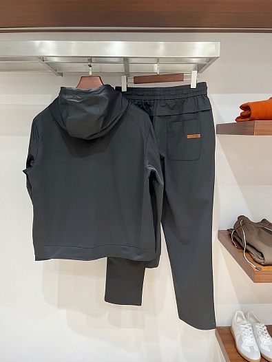 Мужской чёрный костюм Zegna premium   
