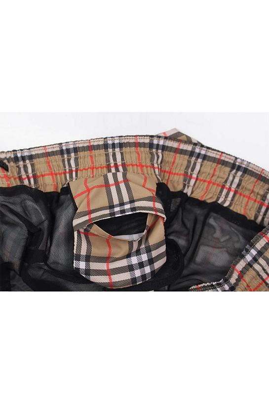 Мужские бежевые шорты Burberry Vintage Check