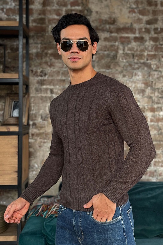 Мужской свитер Loro Piana premium - Brown