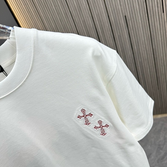 Белая оверсайз футболка Chrome Hearts Premium