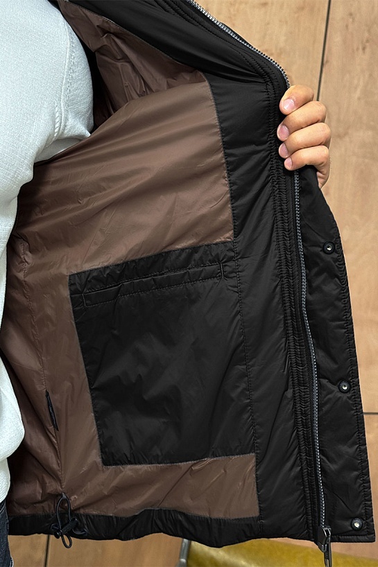 Мужской пуховик Zegna чёрного цвета