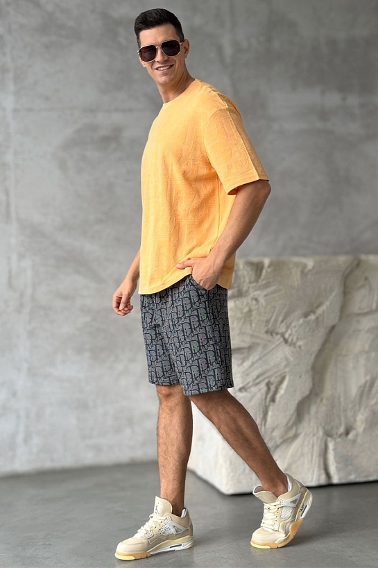 Мужская футболка Dior оранжевого цвета