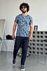 Синяя футболка с узором пейсли Etro Premium