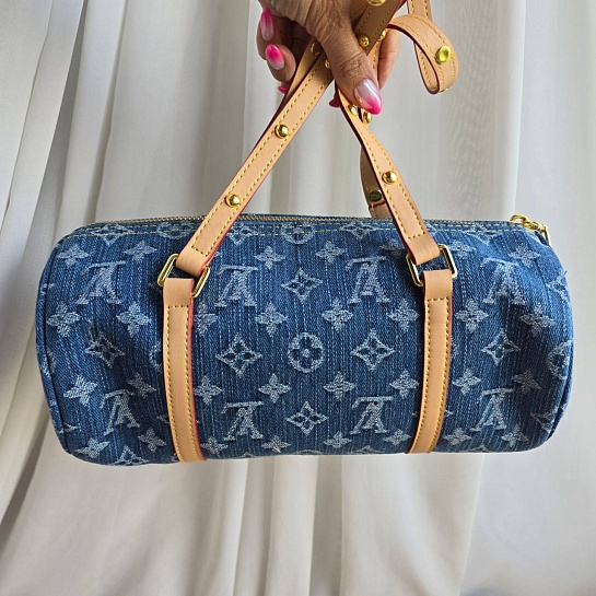 Женская джинсовая сумка Louis Vuitton 2 в 1 28x13 см