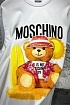 Белая оверсайз футболка Moschino Teddy Bear print