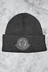 Мужская шапка серого цвета Moncler logo-patch