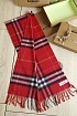 Шарф Burberry Check premium 168x30 см - Red