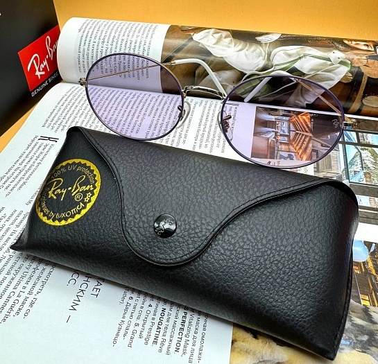 Солнцезащитные очки Ray-Ban Oval Metal - Purple