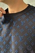 Чёрная оверсайз футболка Louis Vuitton Monogram Gradient
