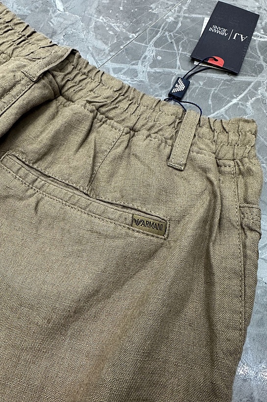 Мужские льняные шорты Armani Jeans