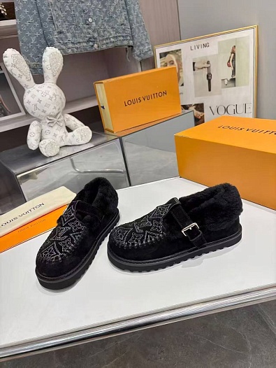 Женские меховые лоферы Louis Vuitton Colorado Comfort Mary Jane   
