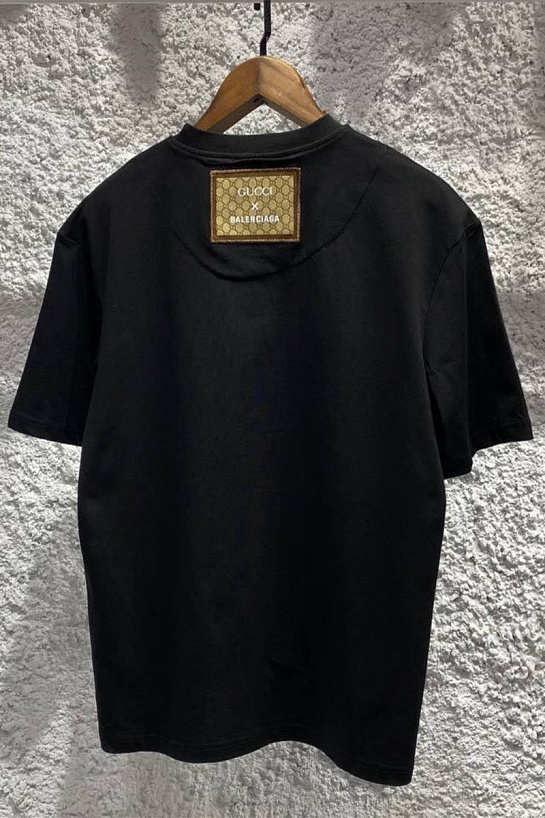 Мужская оверсайз футболка Balenciaga чёрного цвета