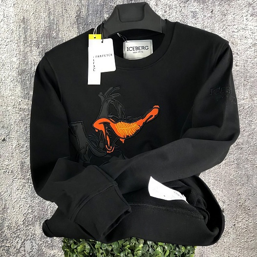 Мужской свитшот Iceberg "Daffy Duck" - Black   