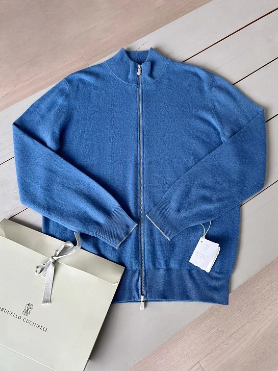 Кашемировый свитер Brunello Cucinelli Premium - Lake Blue