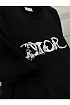 Мужская оверсайз футболка Dior чёрного цвета