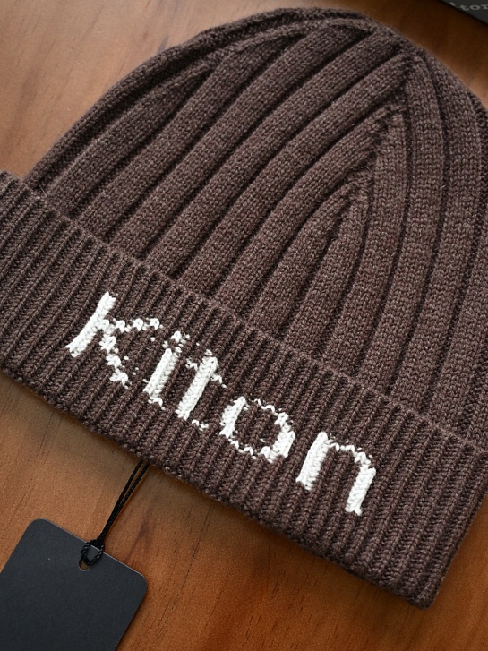 Кашемировая шапка Kiton premium - Coffee