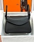Женская кожаная сумка Hermes Lindy Premium 26x18x13 см - Black