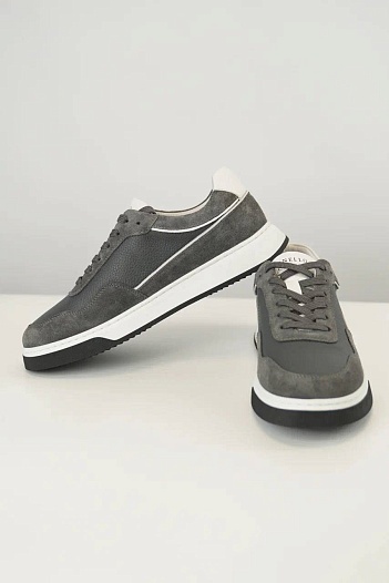 Мужские комбинированные кроссовки Brunello Cucinelli   