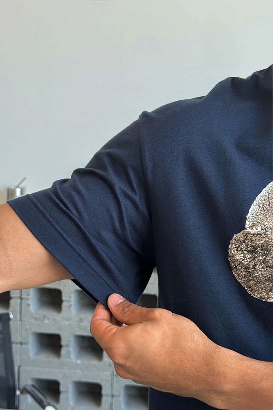 Мужская оверсайз футболка Palm Angels "Teddy Bear" - Navy