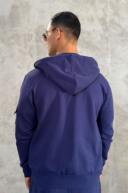 Мужская кофта фиолетового цвета Moncler side pocket