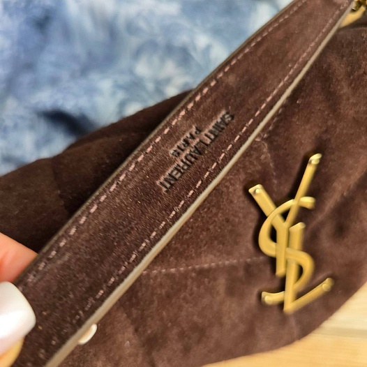 Замшевая сумка Yves Saint Laurent Lou Puffer 30x19 см   