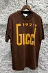 Брендовая оверсайз футболка Gucci 1921 logo - Brown