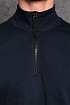 Мужская тёмно-синяя кофта с патчем на плече Stone Island Zip Neck