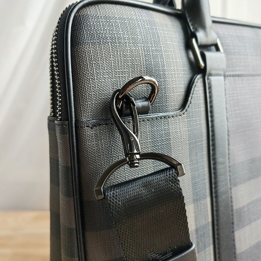 Мужская кожаная сумка Burberry 38.5x29 см -  Brown   