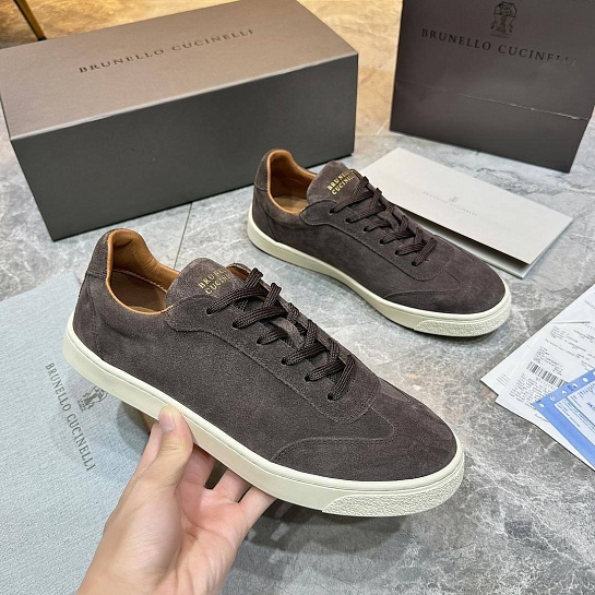 Мужские замшевые кроссовки Brunello Cucinelli