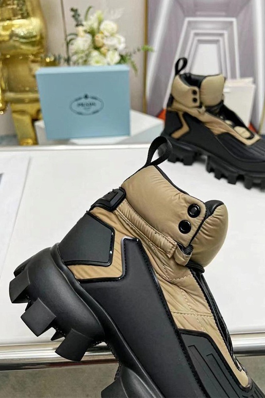 Кроссовки Prada Cloudbust Thunder high-top - Black / Beige