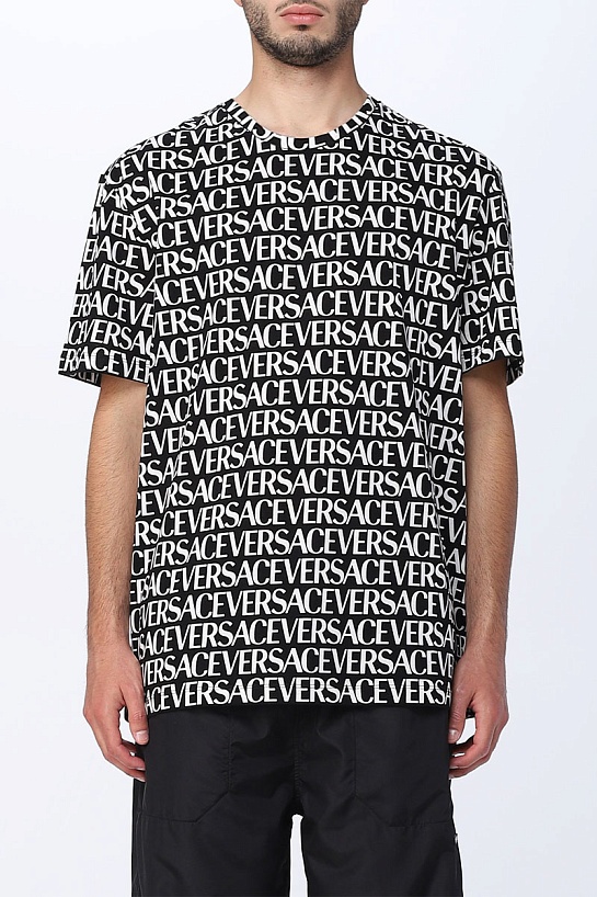 Мужская футболка Versace monogram all-over