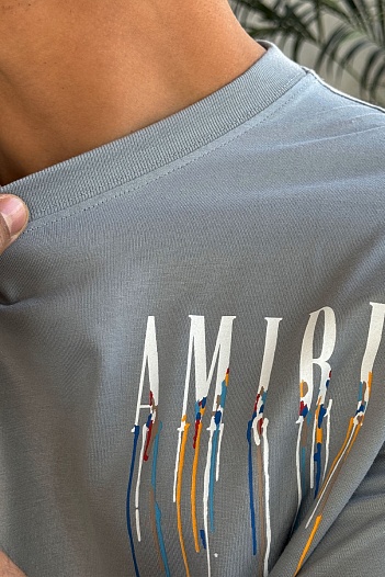 Мужская серая футболка Amiri   